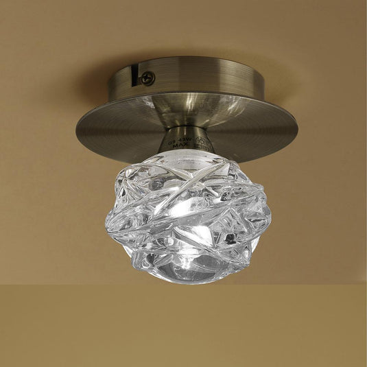Mantra M4075 Maremagnum Ceiling 1 Light G9, Antique Brass