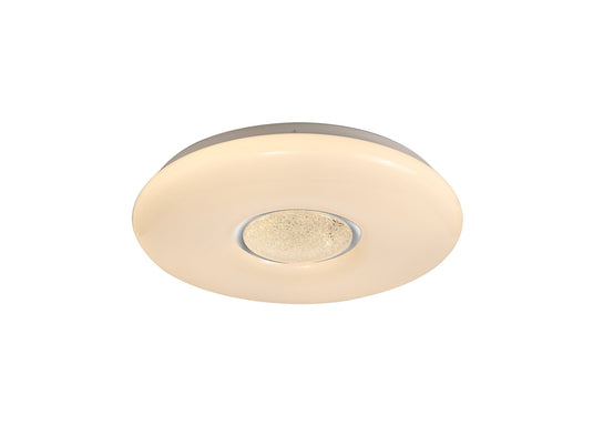 C-Lighting Marie Ceiling, 1 x 24W LED, CCT Switchable 3000/4000/6000K, 2032lm, Opal White, 3yrs Warranty - 28695