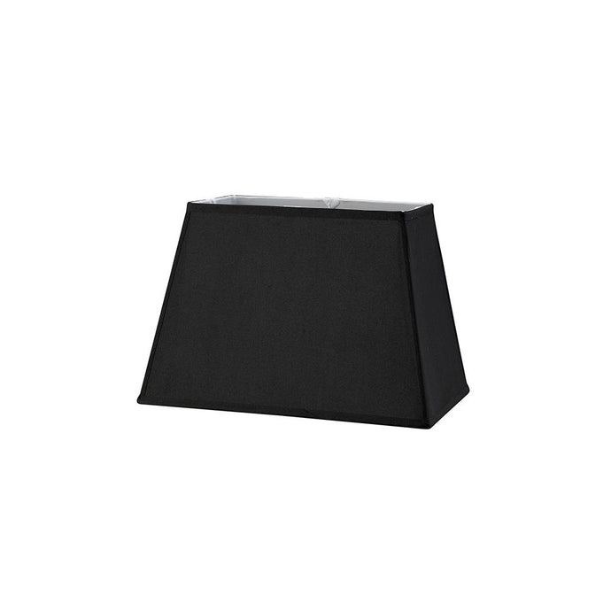 Diyas ILS20285 Maxine Rectangular Plain Fabric Shade, 270/360x 240mm, Black - 38664