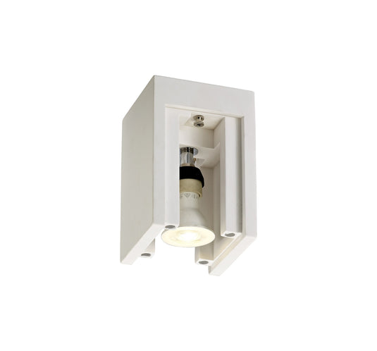 C-Lighting Mayfield Square Ceiling, 1 x GU10 (Max 25W), White Paintable Gypsum - 28734