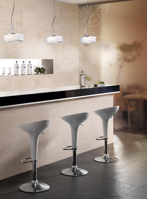 Mantra M3622 Mediterraneo Pendant 2 Light GU10 Small, Polished Chrome/Frosted White Glass