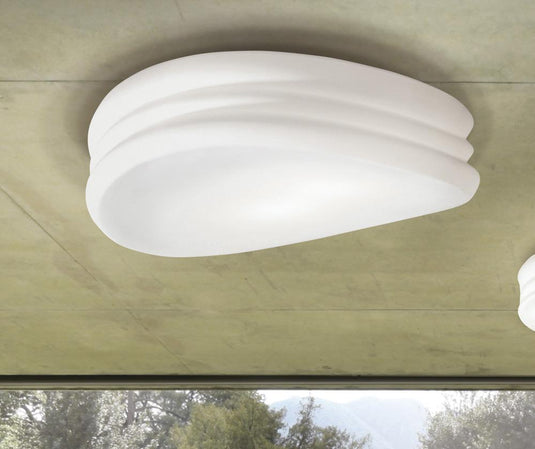 Mantra M3623 Mediterraneo Ceiling/Wall 3 Light E27 Large, Frosted White Glass