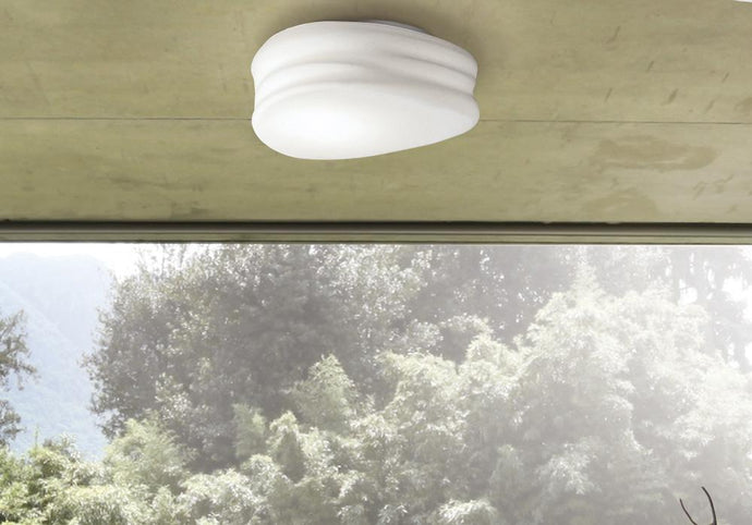 Mantra M3625 Mediterraneo Ceiling/Wall 2 Light GU10 Small, Frosted White Glass