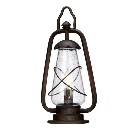 Elstead Lighting MINERS-PED Miners 1 Light Pedestal Lantern