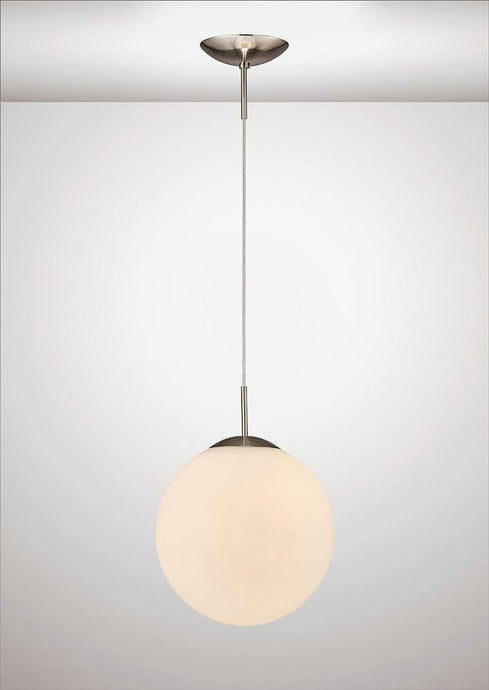 Deco D0123 Miranda Medium Ball Pendant 1 Light E27 Frosted White Glass