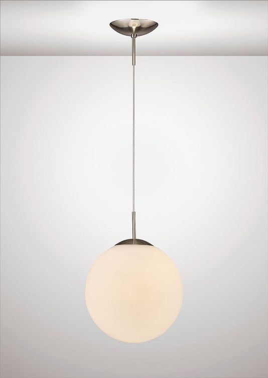 Deco D0123 Miranda Medium Ball Pendant 1 Light E27 Frosted White Glass