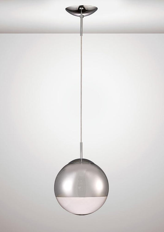 Deco D0124 Miranda Small Ball Pendant 1 Light Mirrored
