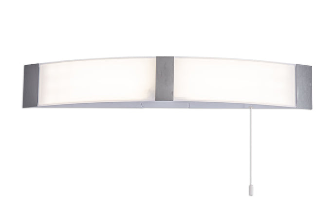 C-Lighting Mirzam Bathroom Wall Lamp c/w Shaver Socket & Pull Switch, 1 x 10W LED, 4000K, 900lm, IP44, Polished Chrome, 3yrs Warranty - 30487
