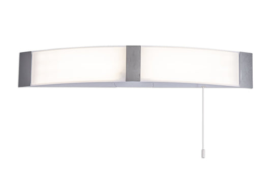 C-Lighting Mirzam Bathroom Wall Lamp c/w Shaver Socket & Pull Switch, 1 x 10W LED, 4000K, 900lm, IP44, Polished Chrome, 3yrs Warranty - 30487