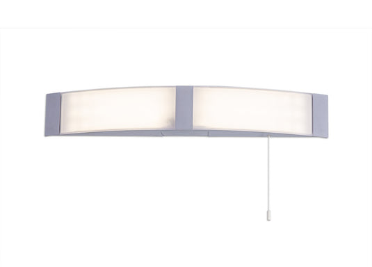 C-Lighting Mirzam Bathroom Wall Lamp c/w Shaver Socket & Pull Switch, 1 x 10W LED, 4000K, 900lm, IP44, White, 3yrs Warranty - 33283