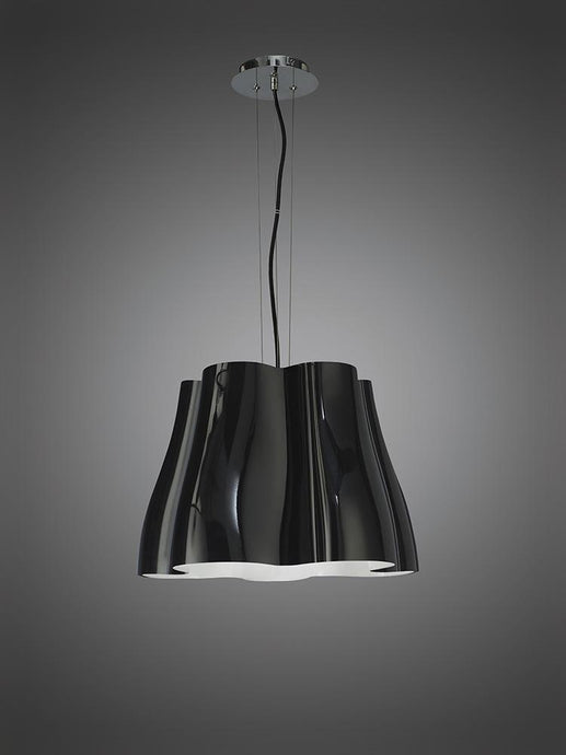 Mantra M3721 Miss Pendant 3 Light E27, Gloss Black/Polished Chrome