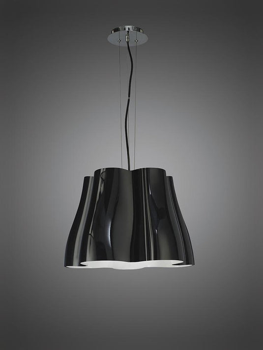 Mantra M3721 Miss Pendant 3 Light E27, Gloss Black/Polished Chrome