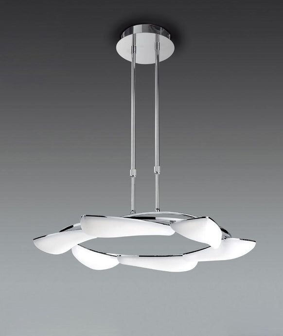 Mantra  M3800 Mistral Telescopic 36W LED Round 3000K, 3240lm, Polished Chrome/Frosted Acrylic, 3yrs Warranty