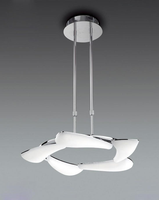 Mantra  M3801 Mistral Telescopic 30W LED Round 3000K, 2700lm, Polished Chrome/Frosted Acrylic, 3yrs Warranty