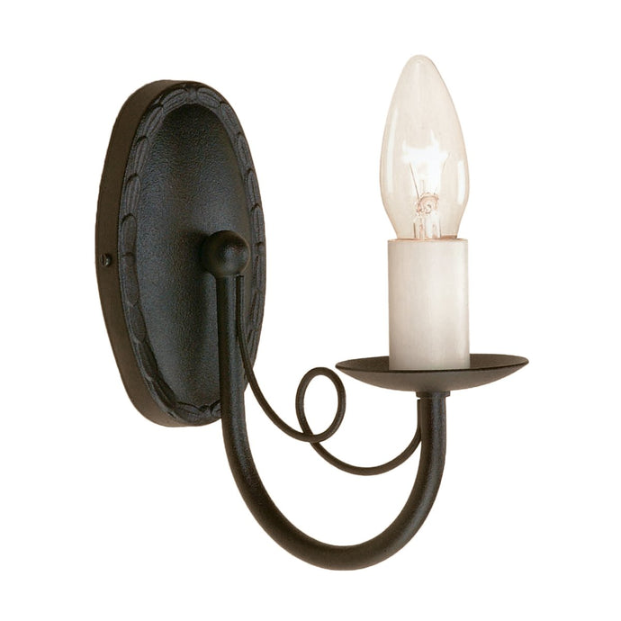 Elstead Lighting MN1-BLACK Minster 1 Light Wall Light - Black