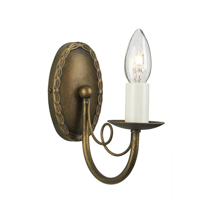 Elstead Lighting MN1-BLK-GOLD Minster 1 Light Wall Light - Black/Gold