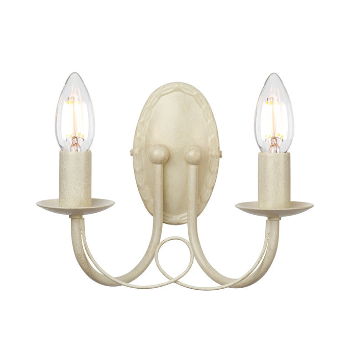 Elstead Lighting MN2-IV-GOLD Minster 2 Light Wall Light - Ivory Gold