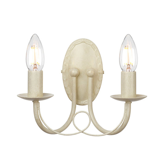 Elstead Lighting MN2-IV-GOLD Minster 2 Light Wall Light - Ivory Gold