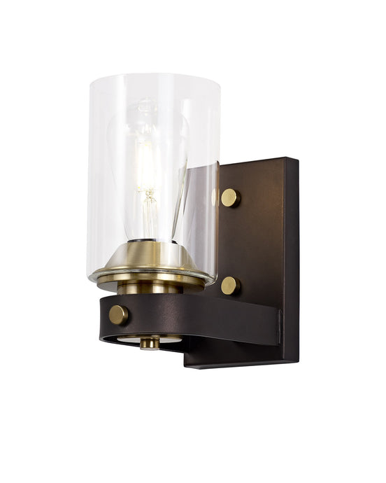 C-Lighting Moles Wall Lamp 1 Light E27, Brown Oxide/Bronze With Clear Glass Shades - 29021