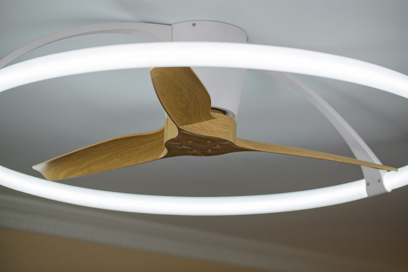 Load image into Gallery viewer, Mantra M7533 Nepal 75W LED Dimmable Ceiling Light With Built-In 35W DC Reversible Fan Silver/Wood (Remote Control &amp; App &amp; Alexa/Google Voice control) - 42947
