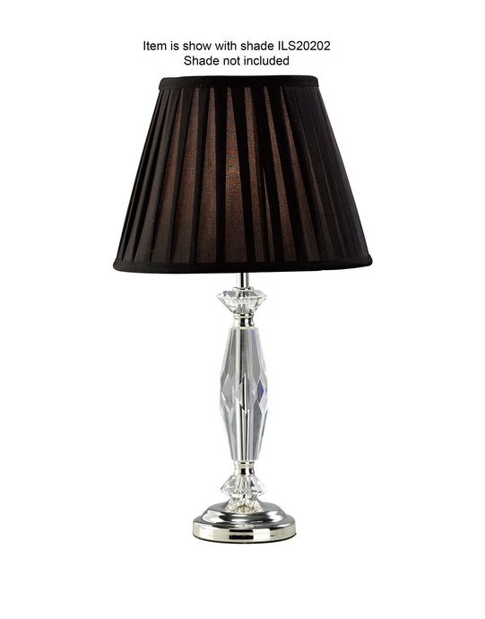 Diyas IL11001 Nexon Crystal Table Lamp WITHOUT SHADE 1 Light Silver Finish - 37841