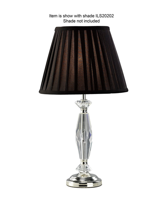 Diyas IL11001 Nexon Crystal Table Lamp WITHOUT SHADE 1 Light Silver Finish - 37841