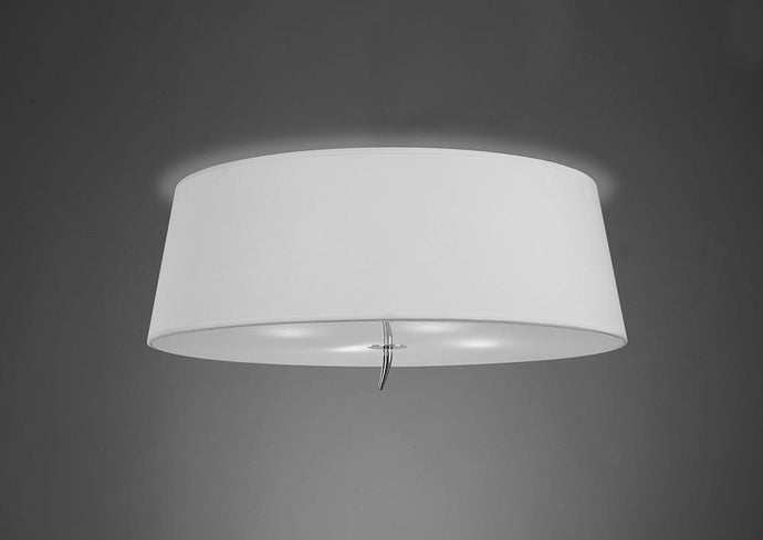 Mantra M1909 Ninette Ceiling 4 Light E27, Polished Chrome With Ivory White Shade