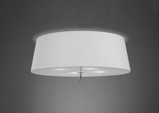 Mantra M1909 Ninette Ceiling 4 Light E27, Polished Chrome With Ivory White Shade