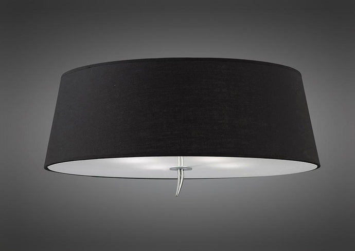 Mantra M1909/BS Ninette Ceiling 4 Light E27, Polished Chrome With Black Shade