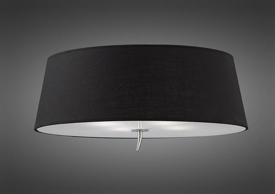 Mantra M1909/BS Ninette Ceiling 4 Light E27, Polished Chrome With Black Shade