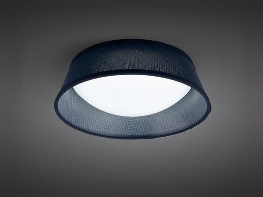 Mantra M4964E  Nordica Ceiling, 2 Light E27 Max 20W, 32cm, White Acrylic With Black Shade, 2yrs Warranty
