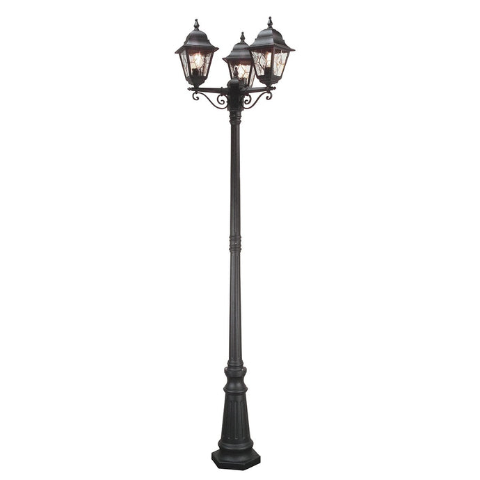 Elstead Lighting NR8-BLK Norfolk 3 Light Lamp Post