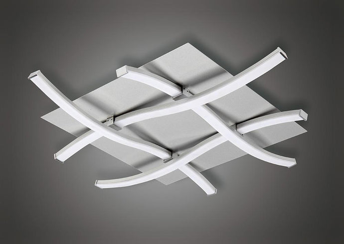 Mantra M4984 Nur Ceiling 34W LED 3000K, 2600lm, Silver/Frosted Acrylic/Polished Chrome, 3yrs Warranty