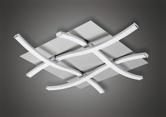 Mantra M4984 Nur Ceiling 34W LED 3000K, 2600lm, Silver/Frosted Acrylic/Polished Chrome, 3yrs Warranty