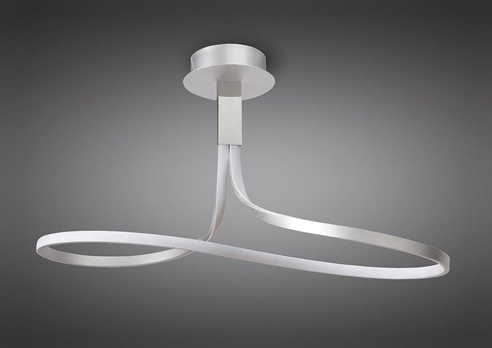 Mantra M4995 Nur Semi Ceiling 40W LED 3000K, 3200lm, Dimmable Silver/Frosted Acrylic/Polished Chrome, 3yrs Warranty