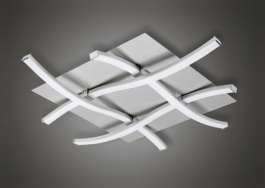 Mantra M4999 Nur Ceiling 34W LED 3000K, 2600lm, Dimmable Silver/Frosted Acrylic/Polished Chrome, 3yrs Warranty