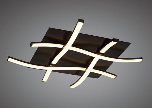 Mantra M5364 Nur Brown Oxide Flush 34W LED 2800K, 2600lm, Frosted Acrylic/Brown Oxide, 3yrs Warranty