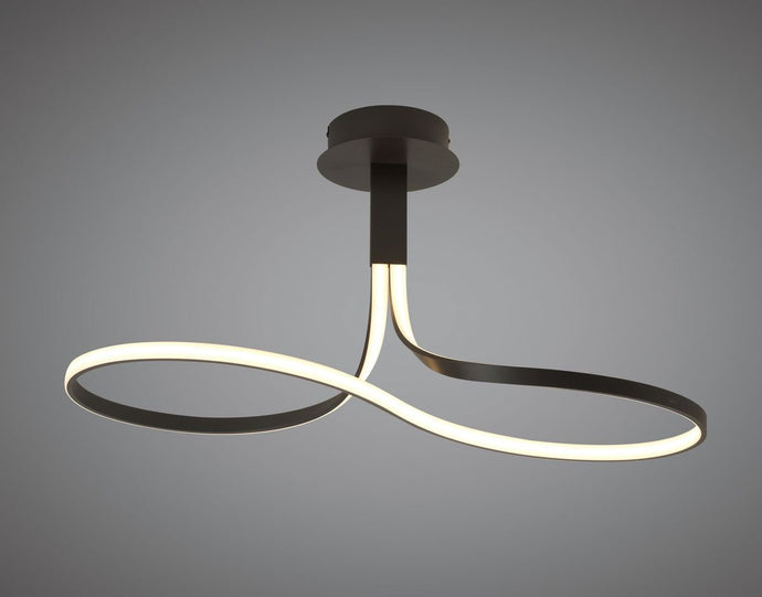 Mantra M5826 Nur BR Semi Ceiling 40W LED 2800K, 3200lm, Dimmable Frosted Acrylic/Brown Oxide, 3yrs Warranty
