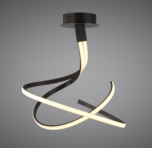 Mantra M5827 Nur BR Semi Ceiling 50W LED 2800K, 4000lm, Dimmable Frosted Acrylic/Brown Oxide, 3yrs Warranty