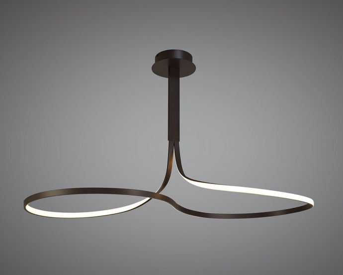 Mantra M5806 Nur BR XL Semi Ceiling 50W LED 2800K, 3900lm, Frosted Acrylic/Brown Oxide, 3yrs Warranty