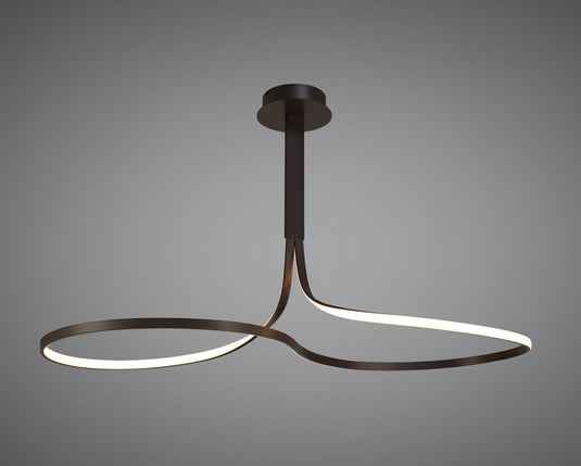 Mantra M5806 Nur BR XL Semi Ceiling 50W LED 2800K, 3900lm, Frosted Acrylic/Brown Oxide, 3yrs Warranty
