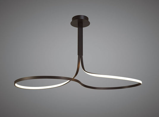 Mantra M5831 Nur BR XL Semi Ceiling 50W LED 2800K, 3900lm, Dimmable Frosted Acrylic/Brown Oxide, 3yrs Warranty