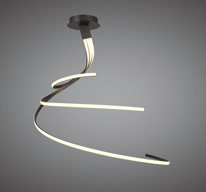 Mantra M5832 Nur BR XL Semi Ceiling 80W LED 2800K, 6200lm, Dimmable Frosted Acrylic/Brown Oxide, 3yrs Warranty