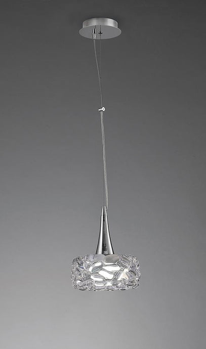 Mantra M3933 O2 Pendant 1 Light E27 Large, Polished Chrome