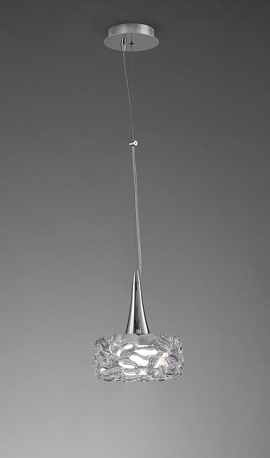 Mantra M3933 O2 Pendant 1 Light E27 Large, Polished Chrome