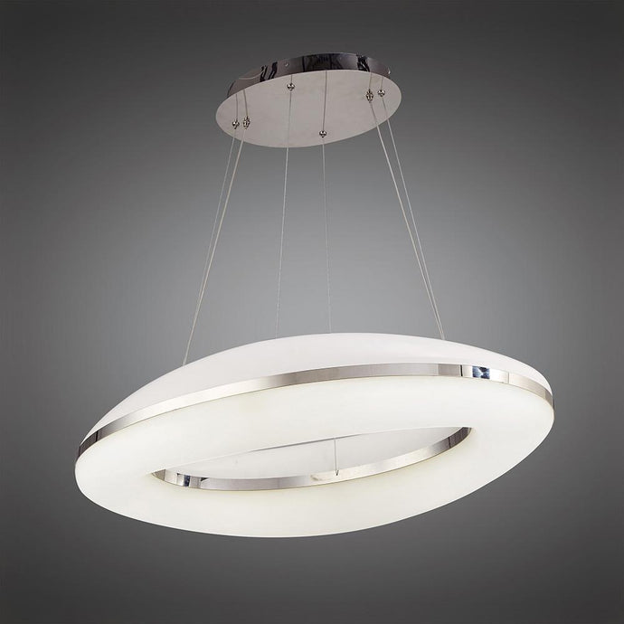 Mantra M4900 Oakley Pendant 80W LED 3000K, 6400lm, Polished Chrome/Frosted Acrylic, 3yrs Warranty