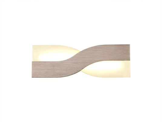 C-Lighting Oberon Wall Lamp, 1 x 8W LED, 3000K, 640lm, Brushed Brown/Frosted White, 3yrs Warranty - 28646