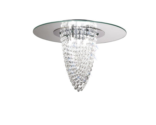 Diyas IL31460 Oberon Ceiling 5 Light Polished Chrome/Mirror/Crystal - 38383