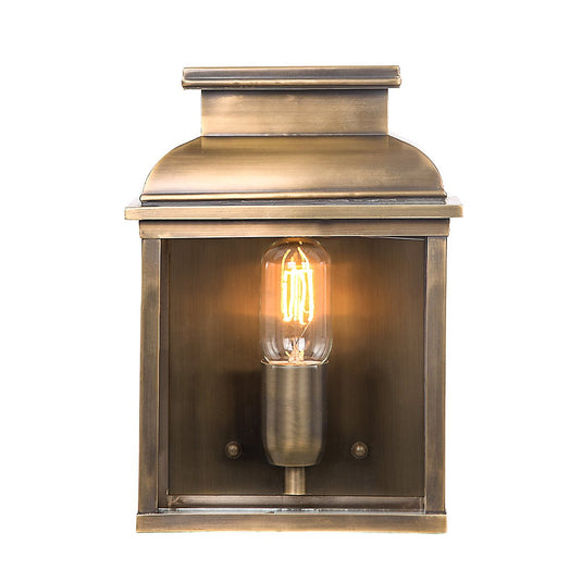 Elstead Lighting OLD-BAILEY-BR Old Bailey 1 Light Wall Lantern - Brass
