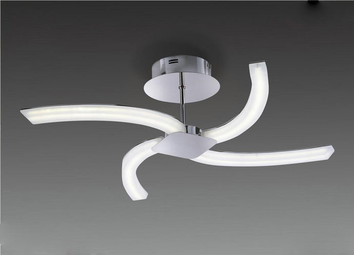 Mantra  M3561 On Semi Flush 20W LED 3000K, 2000lm, Polished Chrome/Frosted Acrylic, 3yrs Warranty